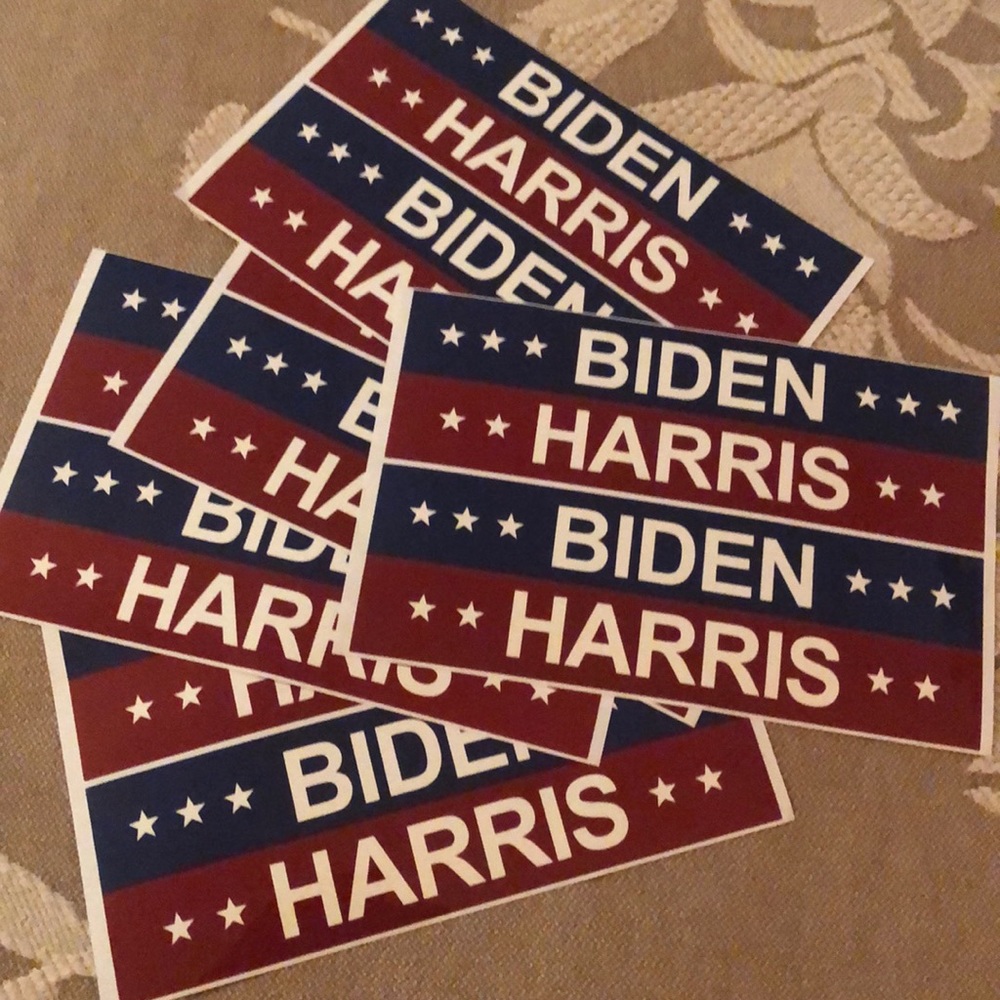 BIDEN - HARRIS bumper stickers. HISTORY
